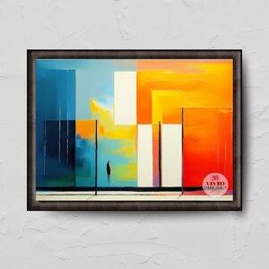 Abstract Colorful Canvas Digital Wall Art Print