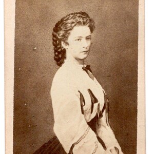 CDV, Sisi, Kaiserin Elisabeth von Österreich – ca. 1860er – Original Carte de Visite, Rare