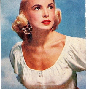 Rara carta da collezione vintage di Janet Leigh – Icona di Hollywood da "Psycho" – 3,6 x 2,5 pollici – MGM Photo