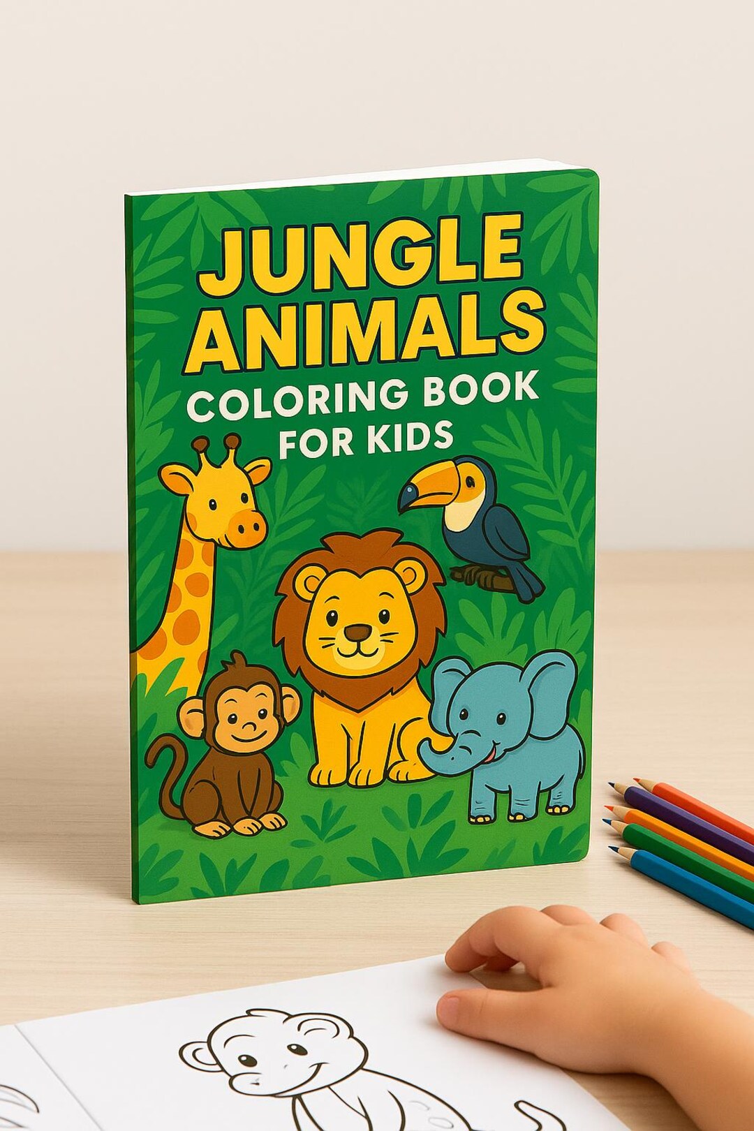 Jungle Animals Coloring Book for Kids: 28 Fun Illustrations (PDF ...