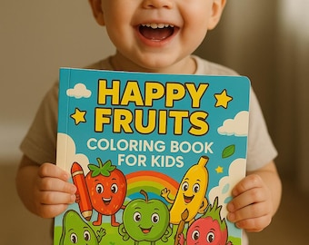 Fröhliche Früchte Malbuch für Kinder | Obst Malvorlagen | Lustige Kleinkind- und Vorschulaktivität