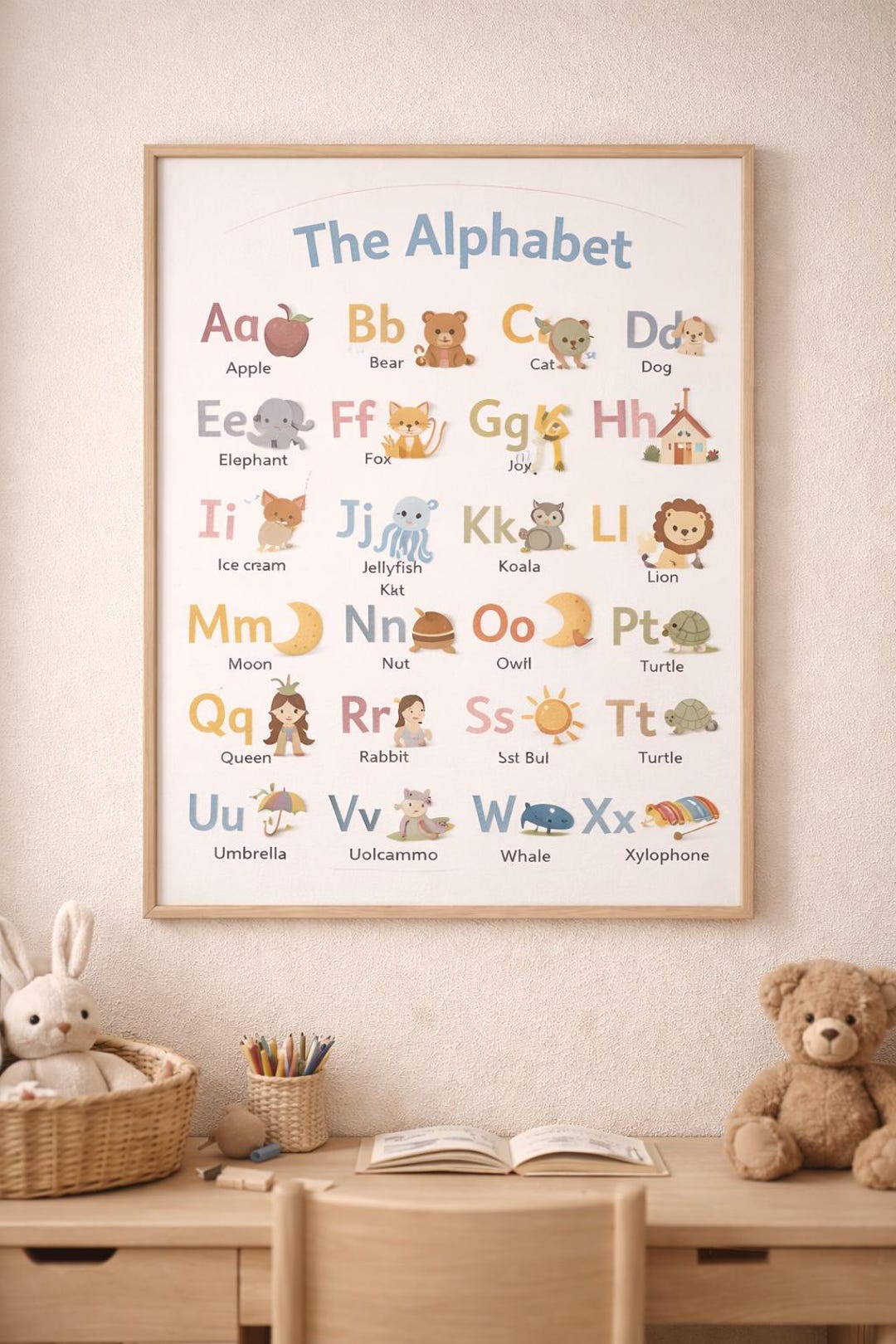 Montessori Alphabet Poster Printable Wall Art | ABC Learning Print ...