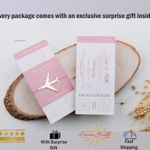 Uitnodiging bruiloft, aangepaste uitnodiging, gepersonaliseerde uitnodiging met extra cadeaus en verzekerde verzending