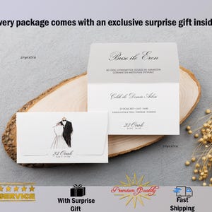 Faire-part de mariage bohème, faire-part Nikkah, faire-part de luxe, faire-part islamique avec cadeaux et expédition assurée