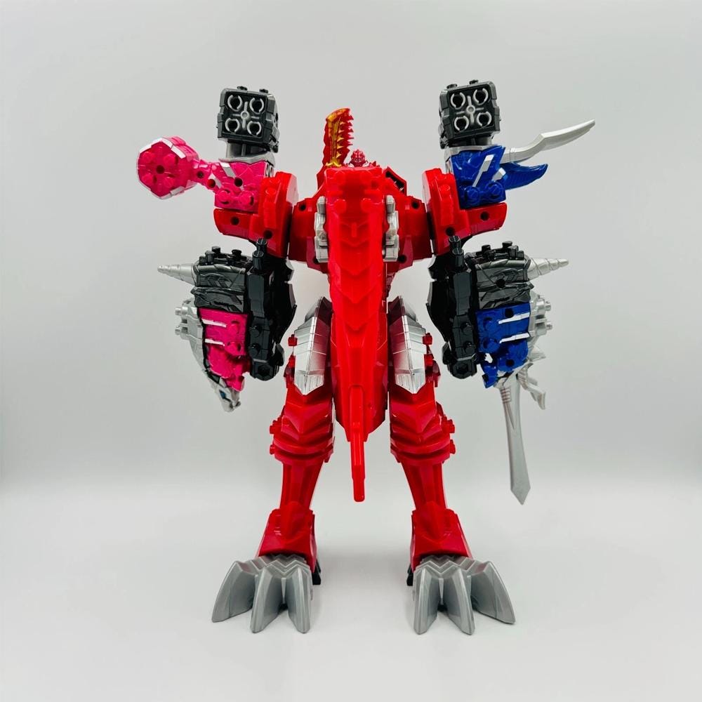 Figurine Power Rangers Dino Fury Ryusoulger DX KishiryuOh Five Knight Megazord BANDAI - Occasion