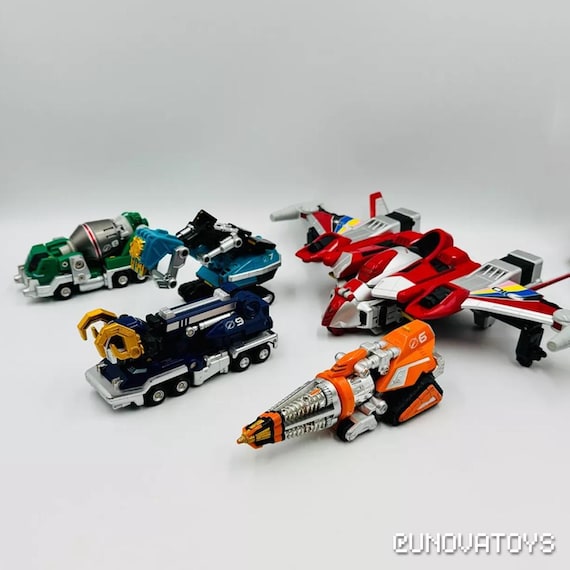 Set Power Rangers Operation Overdrive Boukenger DX Megazord Bandai Japon - Bon état