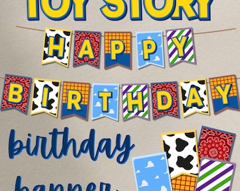 Toy Story Birthday Banner Printable Instant Download • Kids Birthday Party Decor