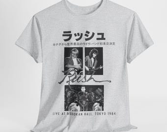 Rush Band Live in Japan Tee: Retro Rock Concert T-Shirt