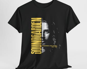 Soundgarden Chris Cornell Graphic Tee: Grunge Rock Band Shirt