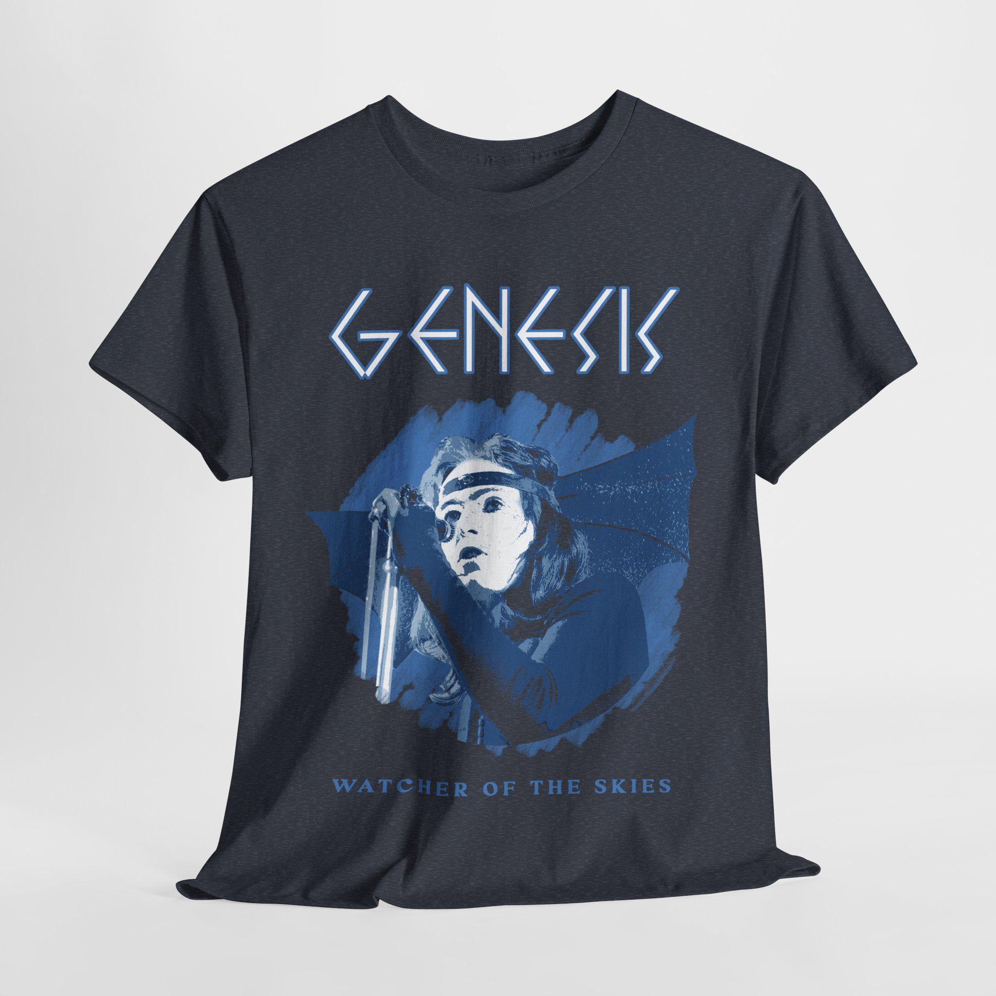 Genesis バンドTシャツ ジェネシス 青 ブルー GILDAN XL ダメージ