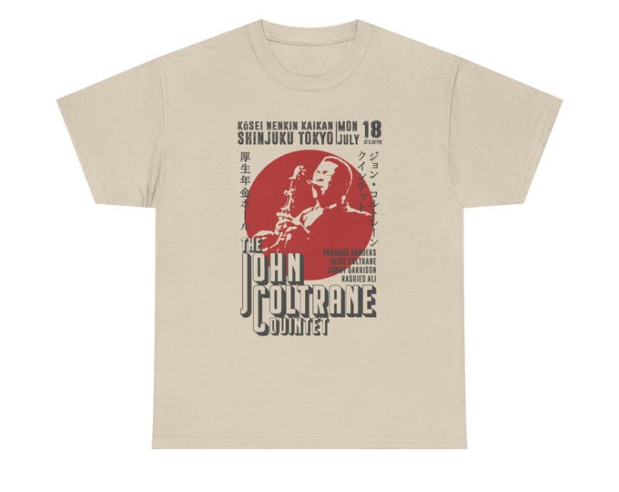 Vintage John Coltrane Japan Concert Tee - Unisex Heavy Cotton Shirt