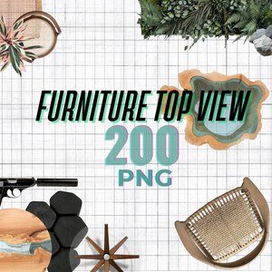 Möbelvy ovanifrån 200 PNG