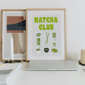Matcha Lover Digital Print – Matcha Wall Art, Aesthetic Tea Poster, Kitchen Decor, Matcha Gift, 7 Layout Options – Matcha Digital Download