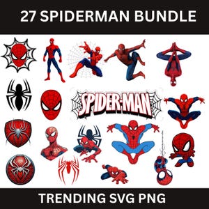Spiderman SVG PNG Bundle, Superhero Cut Files (Digital Download)