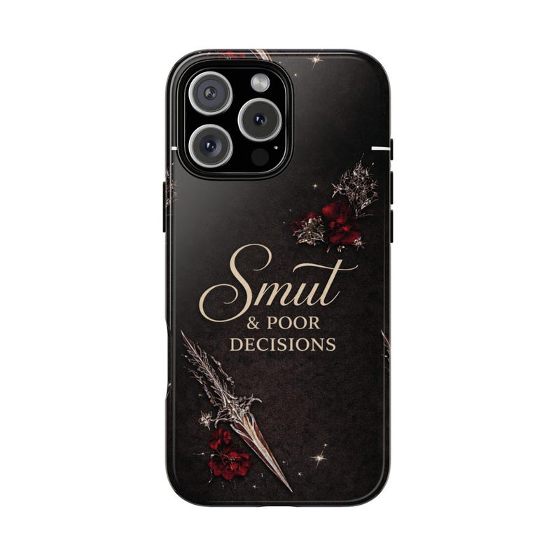 Dark Romance Phone Case, BookTok Aesthetic Case, Smut Reader Gift, Spicy Book Lover, Gothic Phone Case, Fantasy Romance, Reader Gift image 3