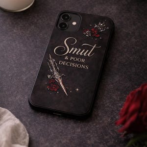 Dark Romance Phone Case, BookTok Aesthetic Case, Smut Reader Gift, Spicy Book Lover, Gothic Phone Case, Fantasy Romance, Reader Gift image 1
