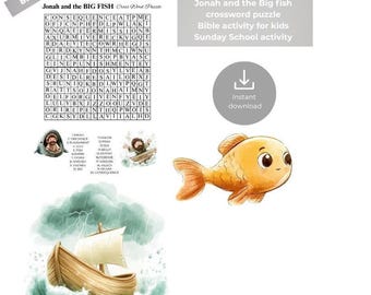 Jonah and the Fish Crossword Puzzle – Sunday School Activity (PDF)