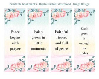 Floral Christian Bookmarks – Proverbs 31 Verses (Digital Download)