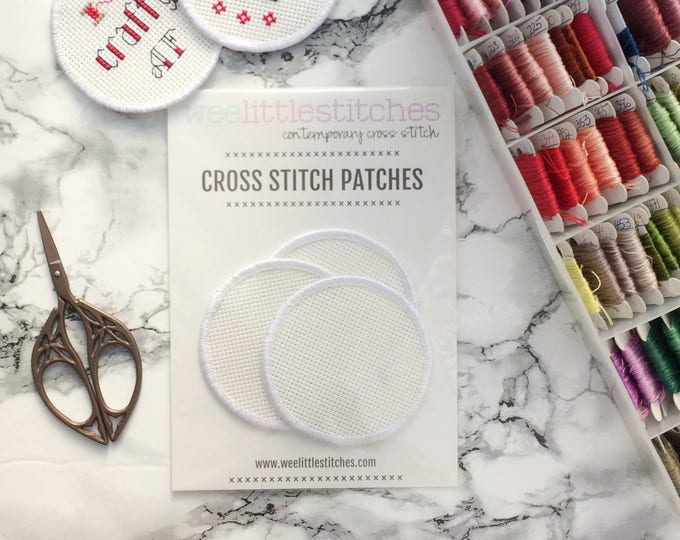 Stitchable Patches Cross Stitch Patches DIY Patch 3 Inch Round Patches