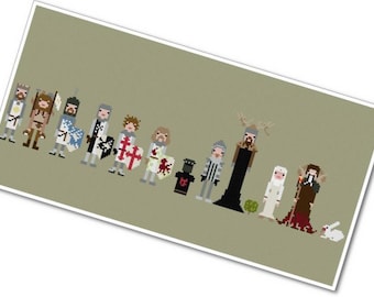 Monty Python & the Holy Grail - The *Original* Pixel People - PDF Cross-stitch Pattern - INSTANT DOWNLOAD