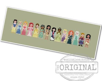 Storybook Princesses - The *Original* Pixel People - PDF Cross-stitch Pattern - INSTANT DOWNLOAD
