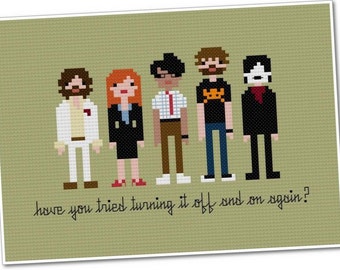 The IT Crowd - The *Original* Pixel People - Cross-stitch PDF Pattern - INSTANT Download