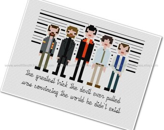 The *Original* Pixel People - The Usual Suspects - PDF Cross-stitch PATTERN - Instant Download