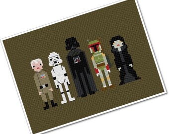 Star Wars - Enemies - The *Original* Pixel People - PDF Cross stitch Pattern - INSTANT DOWNLOAD
