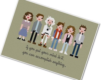 Back to the Future - The *Original* Pixel People - PDF Cross-stitch Pattern - INSTANT DOWNLOAD