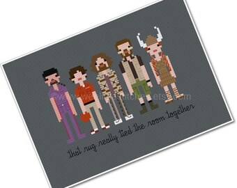The Big Lebowski - The *Original* Pixel People - PDF Cross-stitch Pattern - INSTANT DOWNLOAD