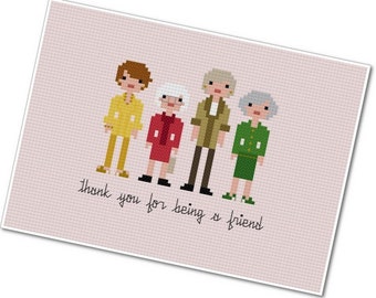 The Golden Girls - The *Original* Pixel People - PDF Cross-stitch Pattern - INSTANT DOWNLOAD