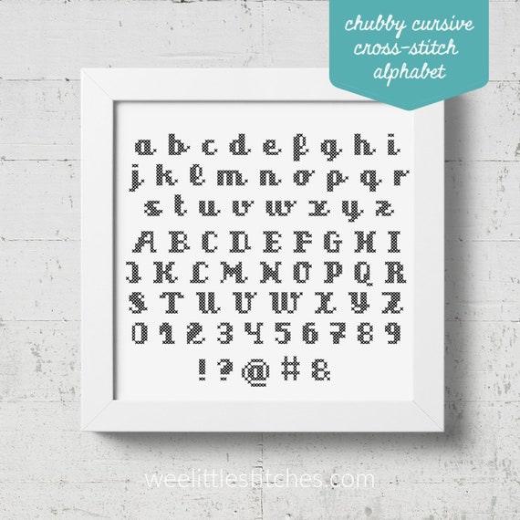 Chubby Cursive Cross Stitch Alphabet Pattern Pdf Etsy Chubby Cursive Cross Stitch Alphabet Pattern Pdf Etsy