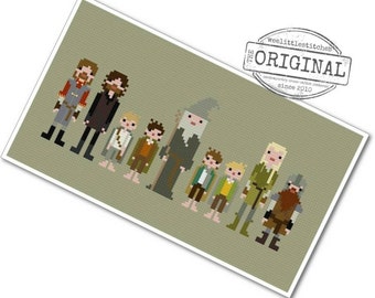 The Fellowship of the Ring - The *Original* Pixel People - PDF Cross Stitch Pattern - INSTANT DOWNLOAD