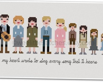 The Sound of Music - The *Original* Pixel People - PDF Cross-stitch Pattern - INSTANT DOWNLOAD