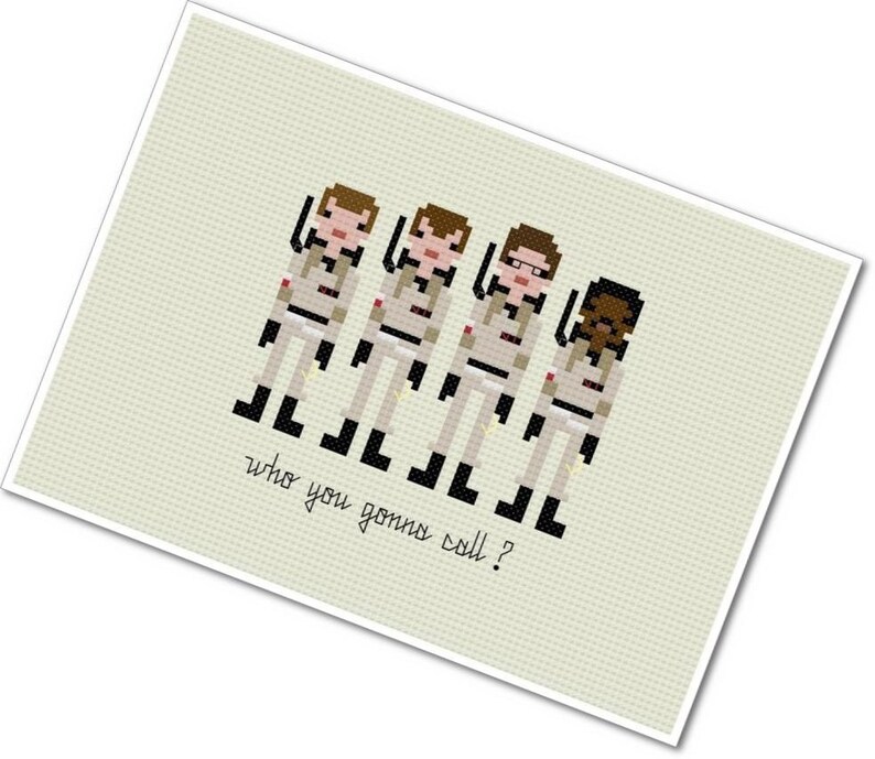 Ghostbusters  The Original Pixel People  PDF Cross Stitch image 0