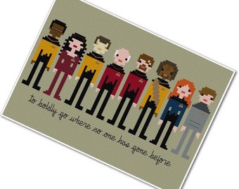 Star Trek - The Next Generation - The *Original* Pixel People - PDF Cross-stitch Pattern - INSTANT DOWNLOAD