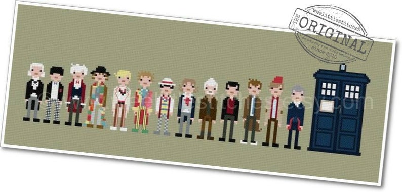 The Doctors  The Original Pixel People  PDF Cross-stitch image 0