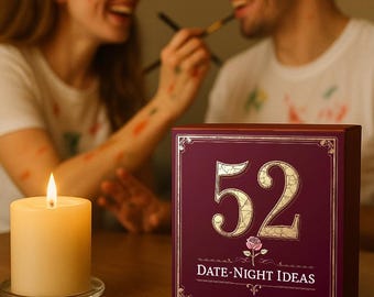 52 Date Night Ideas Scratch-Off Cards • Romantic Couples Game • Gift for Anniversary / Engagement / Valentine’s Day / relationship challenge