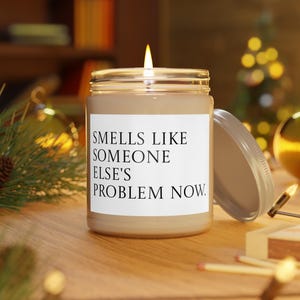 Smells Like Someone Elses Problem Now   Fun Scented Candles, 9oz