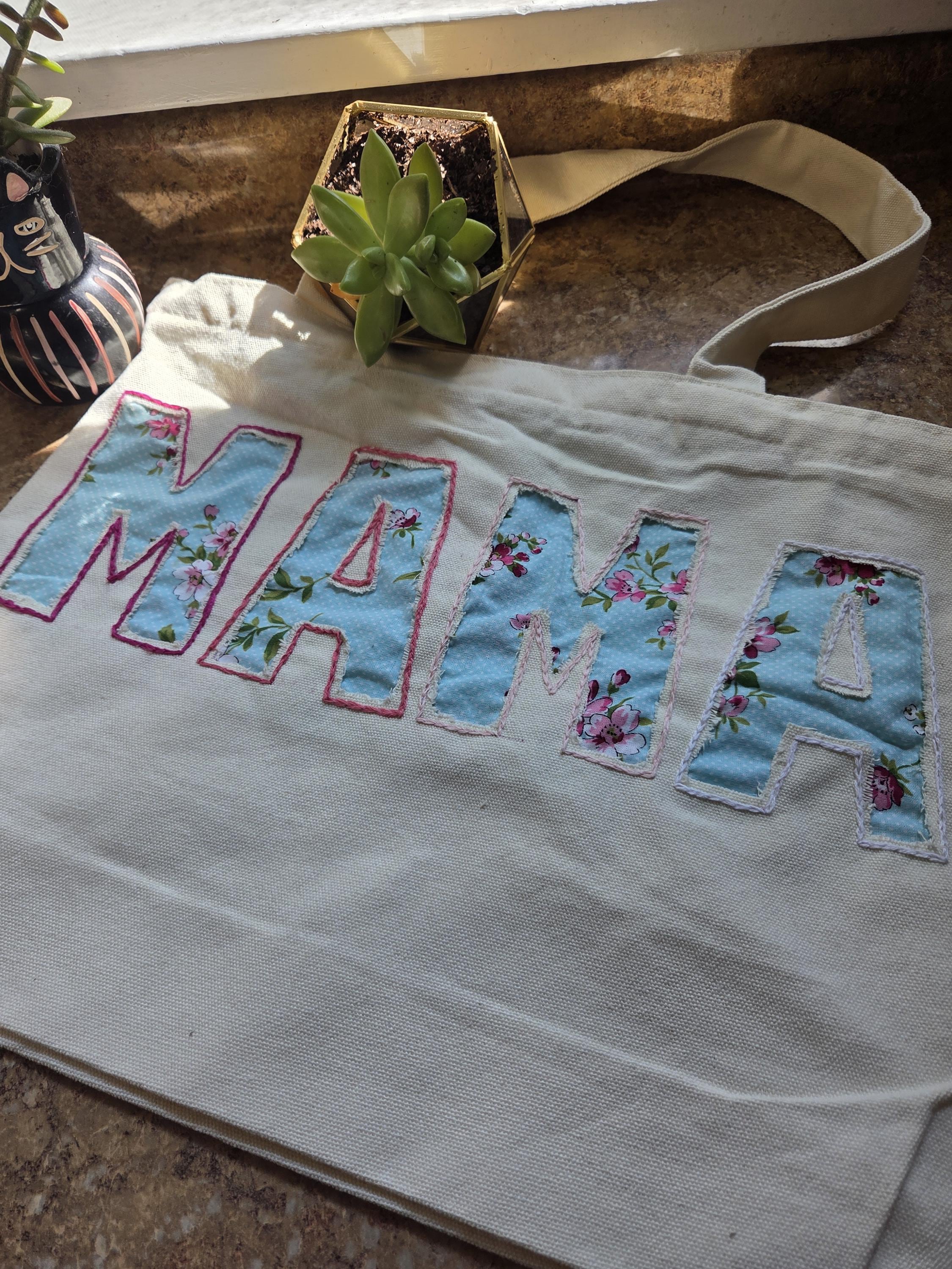 Mama Zippered Tote Bag - Etsy