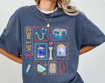 Vet Med Shirt, Comfort Colors Veterinary Medicine Shirt, Veterinary Nurse T-Shirt, Vet Gift, Animal Nurse Shirt, Animal Care Tee