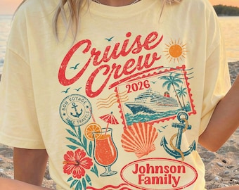 Retro Custom Family Cruise Tshirt, Comfort Colors Group Cruise Shirt, Gift for Cruise Lovers