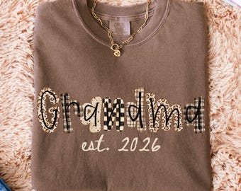 Custom Grandma T-shirt, Comfort Colors Grandmother Shirt, Personalized Grandma Tee , Custom Grandma Gift, Mothers Day Gift
