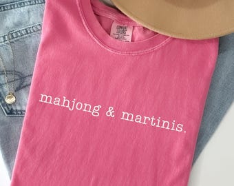 Mahjong Shirt, Comfort Colors Martini Tee, Mahj Gift