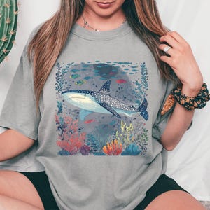 Whale Shark T-shirt, Comfort Colors Shirt, Under the Sea Shirt, Marine Wildlife Tee, Whale Shark lover Gift, Whale Shark Gift for Bestie