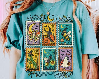 Vintage Insect Halloween Shirt, Comfort Colors Insect Bug Tee, Spooky Bug Lover Shirt, Entomologist Gift for Nature Lovers