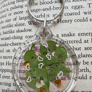 March 7th - Lucky Handmade Four-Leaf Clover Keychain | Lucky Clover Charm | Good Luck Accessory | Unique Gift Idea