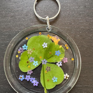 September 15th - Lucky Handmade Four-Leaf Clover Keychain | Lucky Clover Charm | Good Luck Accessory | Unique Gift Idea