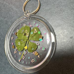 October 5th - Lucky Handmade Four-Leaf Clover Keychain | Lucky Clover Charm | Good Luck Accessory | Unique Gift Idea