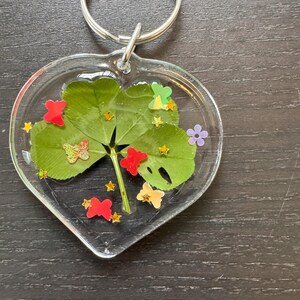 September 23rd - Lucky Handmade Four-Leaf Clover Keychain | Lucky Clover Charm | Good Luck Accessory | Unique Gift Idea